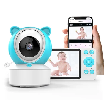 Нов прием на 2023 г., умен WIFI следи бебето, многофункционална Детска помещение с екран от 4,3 инча, широкоъгълен преглед, аудиодомофон