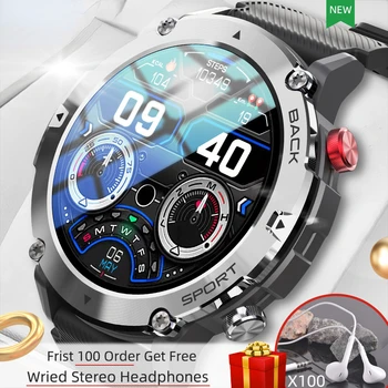 2023 Спортни Смарт часовници на открито за Мъже, За да отговорите на повикване, IP68 Водоустойчив Фитнес тракер за набиране на Smartwatch За Android и IOS Berserk