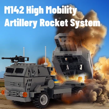 MOC US M142, Военна техника, строителни блокове, Высокомобильная Артилерийска ракета система, Dr. фигури, Оръжия, Тухли, играчки