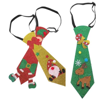 3 Предмет, Коледни украси, Декоративни Вратовръзки, Вратовръзки, Лъскава Хартия Вратовръзки за Cosplay, мъжки вечерни