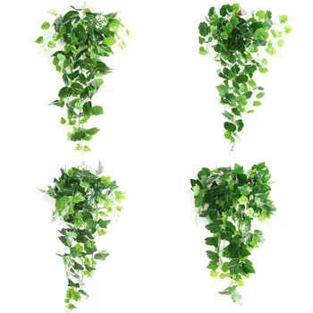 Модернизирани изкуствени въздушни завеси за интериора с растения, украсени с листа Насладете се на не призоваващи грижа зелени площи в дома си 95AA