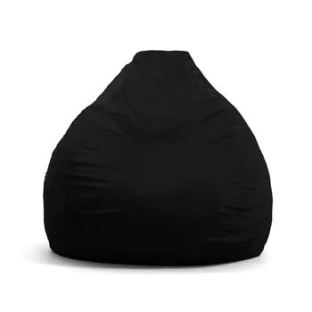 Стол-чанта от стиропор Big joe Lotus, плюшевое 4-футовое черно стол с пълнеж от стиропор