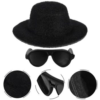 Модни шапки, дамски аксесоари, Декоративни слънчеви очила за жени, Модерни слушалки с имитация на черно формално малко подпори