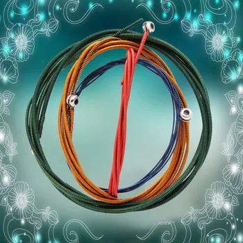 KRUSU 4 бр. Електрически основната част струна Стоманена струна за електрически бас Вносни шестоъгълник стоманени инструменти и аксесоари за инструмент, струните на Бас