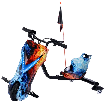 Детски електрически скутер на въртящата се на 360 луда количка добра цена 3 колело електрически плаващи трайк за деца