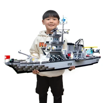 Градивни елементи за кораби, Морски боен кораб, Армията лодка, Самолет, Тухли, Играчки за деца, подаръци